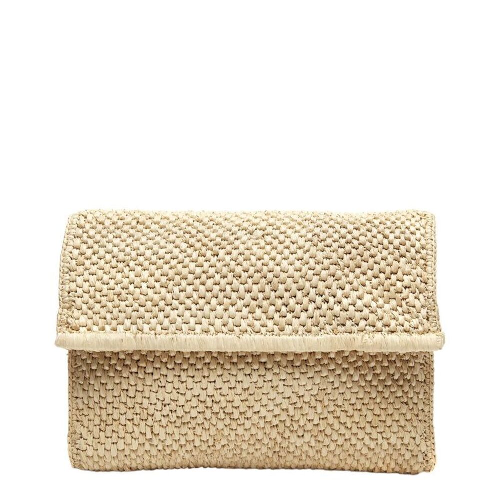 Mar Y Sol Rhodes Raffia Clutch, Brown